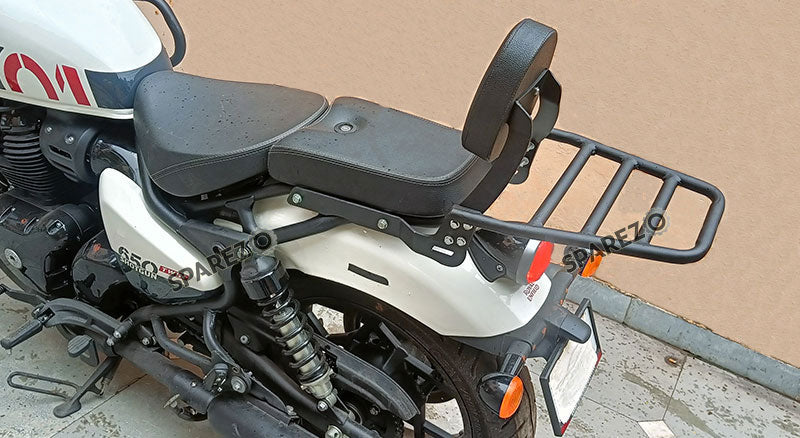 Fit For Royal Enfield Shotgun 650 Rear Luggage Rack with Backrest Black