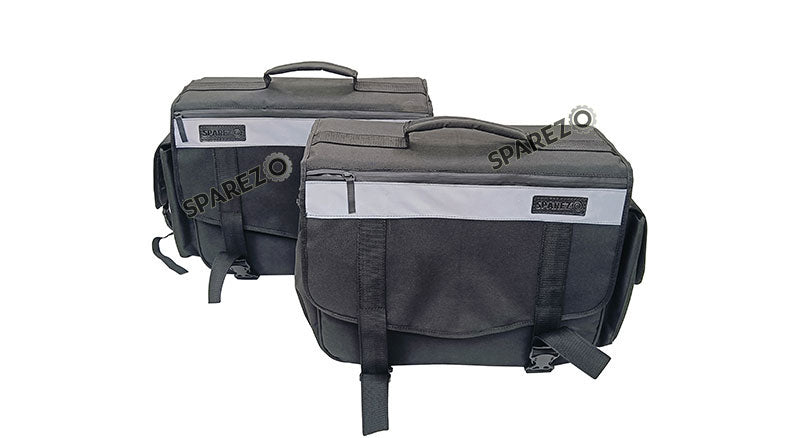 Fit For Royal Enfield New Himalayan 450 Canvas Pannier Black Bags with Mounting