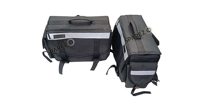 Fit For Royal Enfield New Himalayan 450 Canvas Pannier Black Bags with Mounting