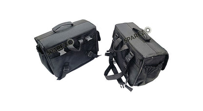 Fit For Royal Enfield New Himalayan 450 Canvas Pannier Black Bags with Mounting