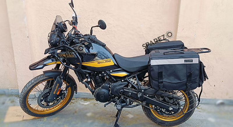 Fit For Royal Enfield New Himalayan 450 Canvas Pannier Black Bags with Mounting
