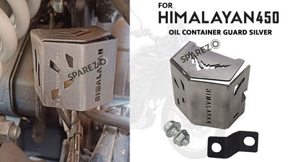 Fit For Royal Enfield New Himalayan 450 Oil Container Guard Silver