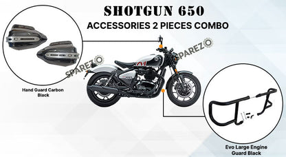 For Royal Enfield Shotgun 650 Accessories Carbon Hand Guard and Evo Engine Guard