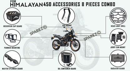 Fit For Royal Enfield New Himalayan 450 8 Pcs Accessories Combo Pack