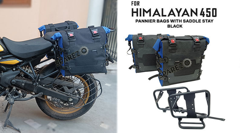 Fit For Royal Enfield New Himalayan 450 Canvas Pannier Bags With Mounting