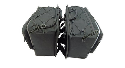 Fit For Royal Enfield Guerrilla 450 Canvas Pannier Bags With Mounting Black