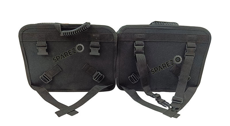 Fit For Royal Enfield Guerrilla 450 Canvas Pannier Bags With Mounting Black