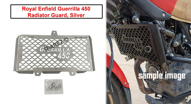Fit For Royal Enfield Guerrilla 450 Stainless Steel Radiator Guard Silver