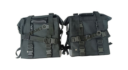 Fit For Royal Enfield Guerrilla 450 Black Canvas Pannier Bags
