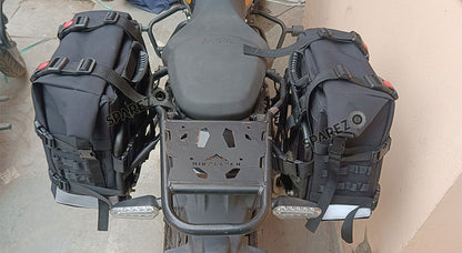Fit For Royal Enfield New Himalayan 450 Black Canvas Pannier Bags With Mounting