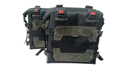 Fit For Royal Enfield New Himalayan 450 Canvas Black Pannier Bags With Mounting