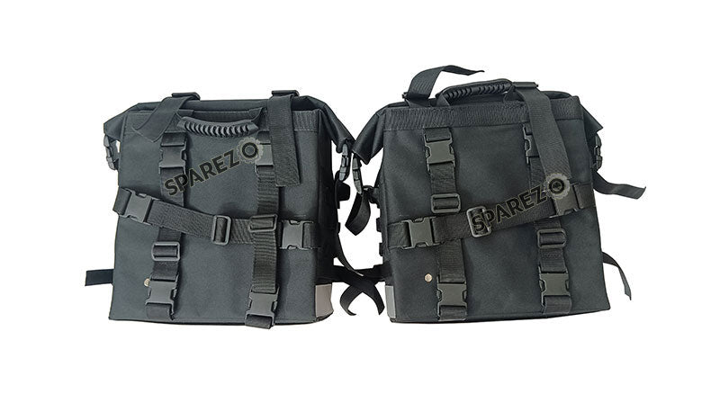Fit For Royal Enfield Guerrilla 450 Canvas Pannier Bags Black