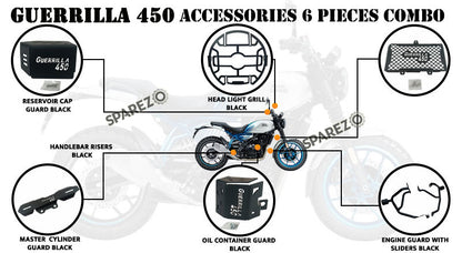 Fit For Royal Enfield Guerrilla 450 6 Pcs Accessories Combo Pack CP-1
