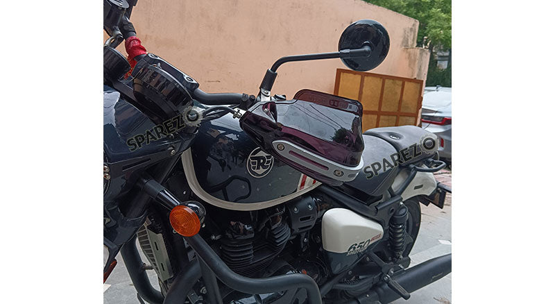 Fit For Royal Enfield Shotgun 650 Tinted Black Color Hand Guard Kit