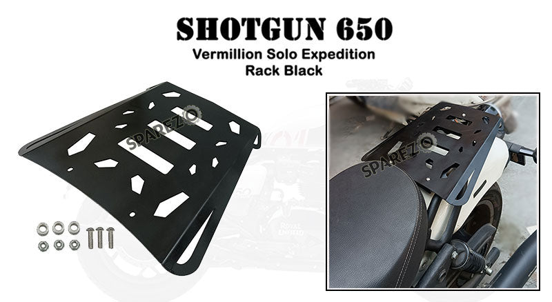 Fit For Royal Enfield Shotgun 650 Vermillion Solo Expedition Rack Plate Black