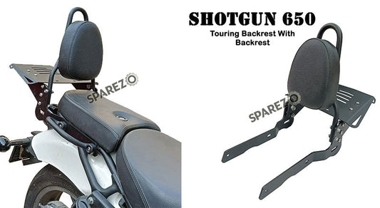 Fit For Royal Enfield Shotgun 650 Touring Backrest With Luggage Rack Black