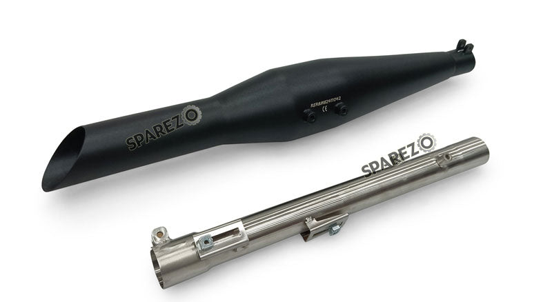 Fit For Royal Enfield Reborn and Meteor 350 Silver Stallion Exhaust Silencer Black