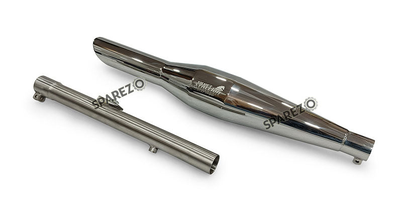 Fit For Royal Enfield Reborn and Meteor 350 Silver Stallion Exhaust Silencer Polished