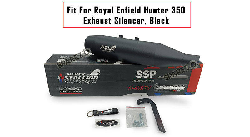 Fit For Royal Enfield Hunter 350 Stainless Steel Exhaust Silencer Black