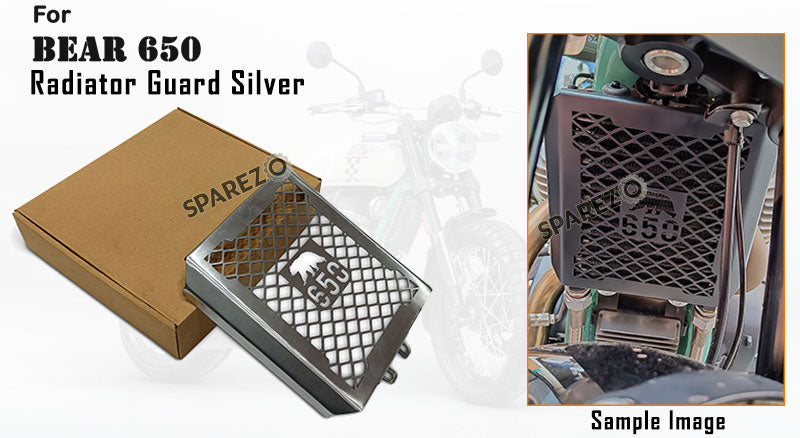 Fit For Royal Enfield Bear 650 Radiator Guard Grill Silver