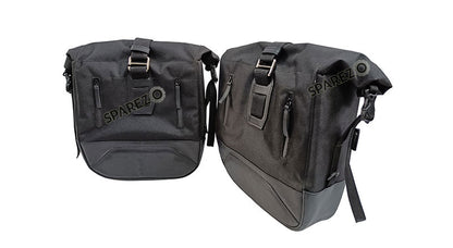 Fit For Royal Enfield Bear 650 Canvas and Leather Pannier Bags With Saddle Stays