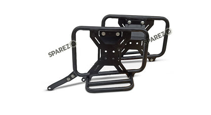 Fit For Royal Enfield Bear 650 Canvas and Leather Pannier Bags With Saddle Stays