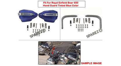 Fit For Royal Enfield Bear 650 Tinted Blue Color Hand Guard Kit