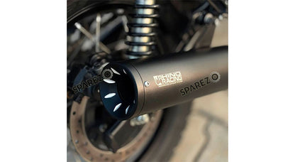 For Royal Enfield Bear 650 Rhino Racing Scramjet Max V2 Black Exhaust Silencer