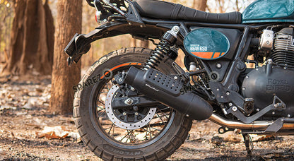 Fit For Royal Enfield Bear 650 Powerage Exhaust Silencer Black