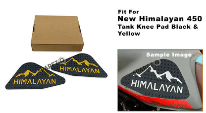 Fit For Royal Enfield New Himalayan 450 Rubber Tank Knee Pad Black and Yellow