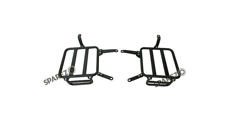 For Royal Enfield Classic 650 Genuine Leather Pannier Bags Green Color With Mounting