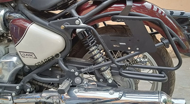 Fit For Royal Enfield Classic 650 Brown Color Bags With Saddle Stay Mounting