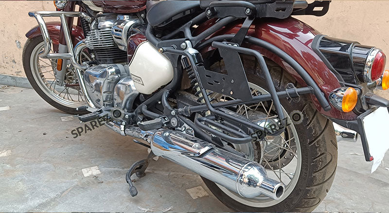Fit For Royal Enfield Classic 650 Black Color Bags With Saddle Stay Mounting