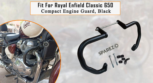 Fit For Royal Enfield Classic 650 Compact Engine Guard Black