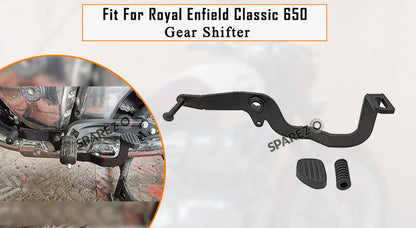 Fit For Royal Enfield Classic 650 Gear Shifter Pedal With Rubber Black