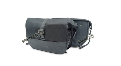 For Royal Enfield Bear 650 Soft Pannier Bags and Mounting Rails Black