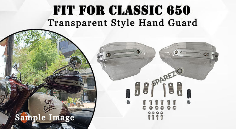 Fit For Royal Enfield Classic 650 Tinted Transparent Color Hand Guard